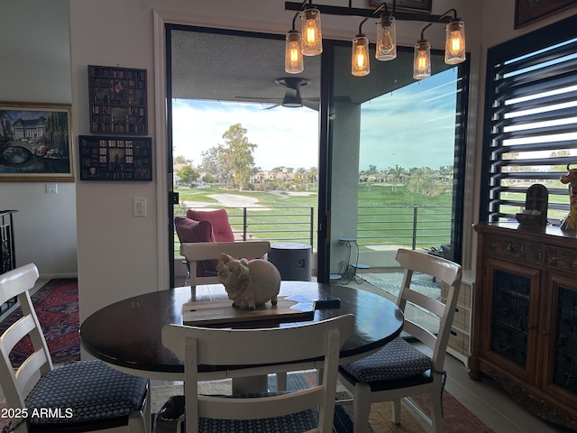 view of dining area