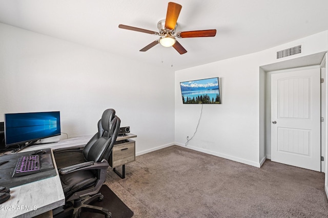 1017 S Allen, Mesa, AZ 85204 - office space featuring a ceiling fan and carpet flooring