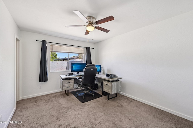 1017 S Allen, Mesa, AZ 85204 - carpeted office space with a ceiling fan and baseboards