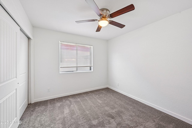 1017 S Allen, Mesa, AZ 85204 - unfurnished bedroom with a closet, carpet floors, and ceiling fan