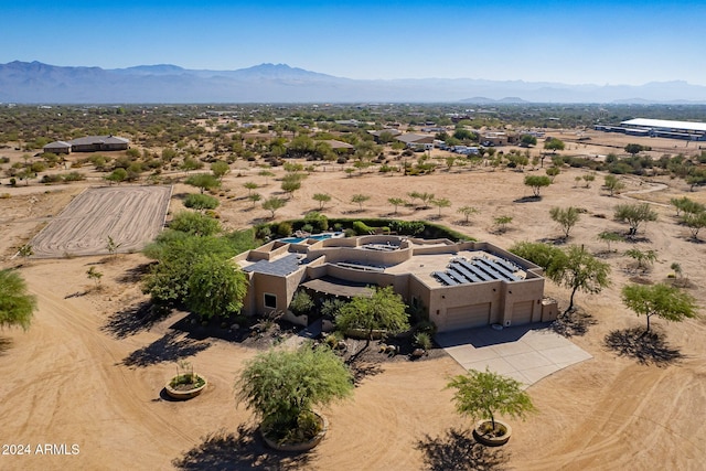 drone / aerial view with a mountain view