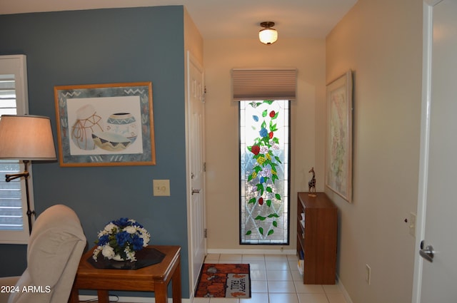 view of tiled foyer