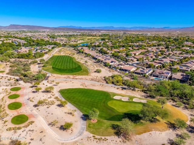 aerial view featuring a mountain view