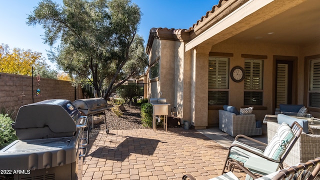 view of patio / terrace with outdoor lounge area