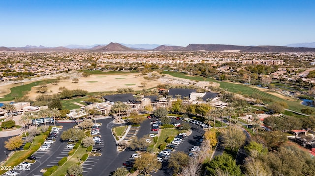 drone / aerial view with a mountain view