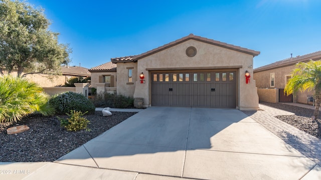 view of front of house featuring a garage