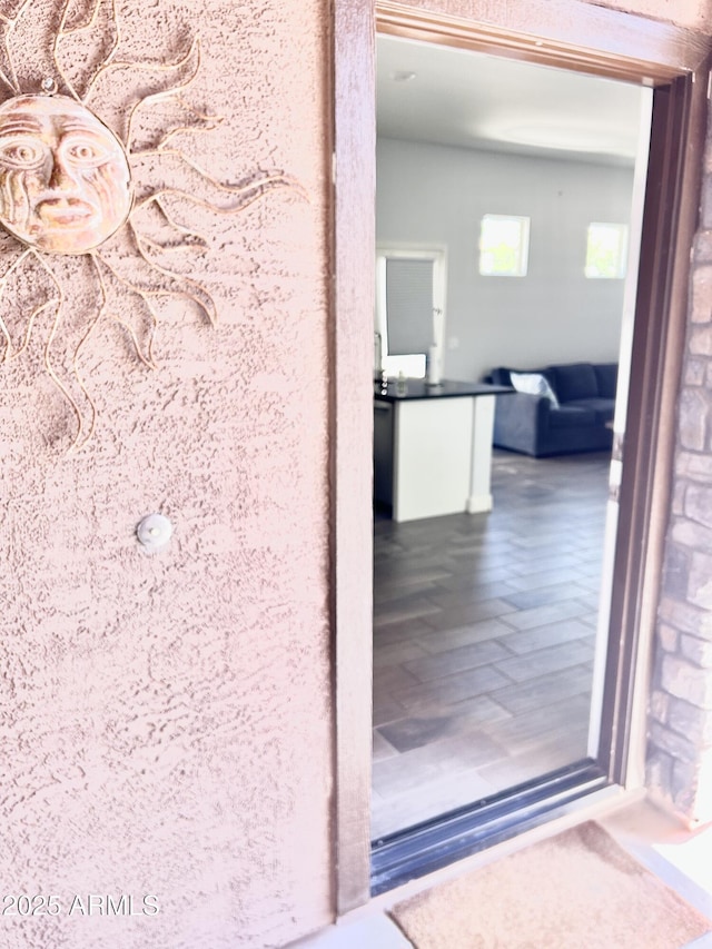4956 S Leisure Way, Gilbert, AZ 85298 - property entrance with stucco siding