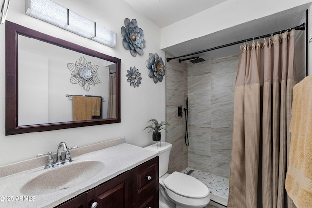 2804 N Nebraska St, Chandler, AZ 85225 - bathroom featuring toilet, vanity, and tiled shower