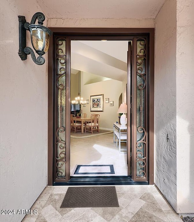 view of doorway to property