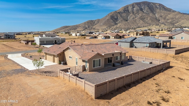 mountain view with a residential view