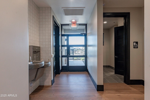 interior space with wood-type flooring