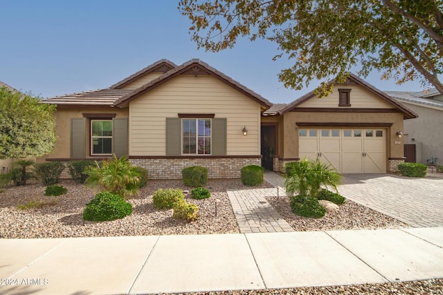 view of front of home featuring a garage