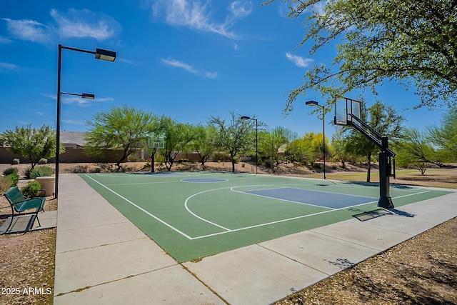 view of basketball court