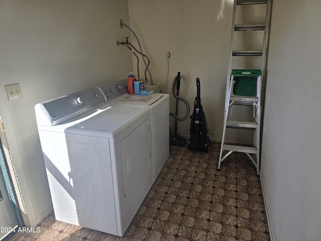 laundry area featuring independent washer and dryer