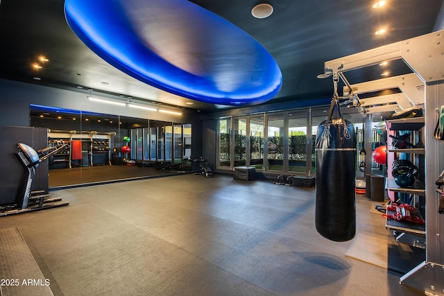 view of exercise room