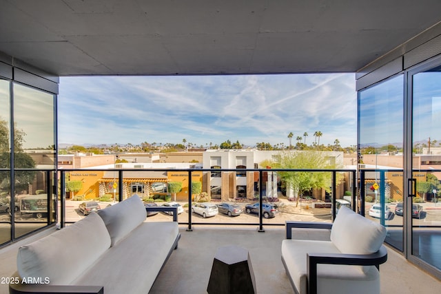 balcony featuring outdoor lounge area