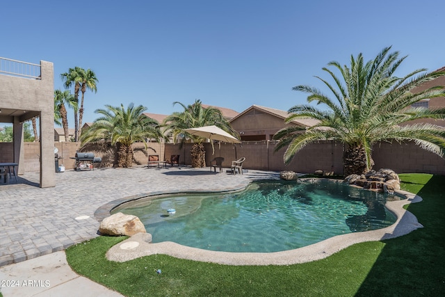 view of pool with a patio