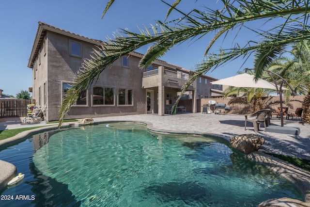 view of pool with a patio