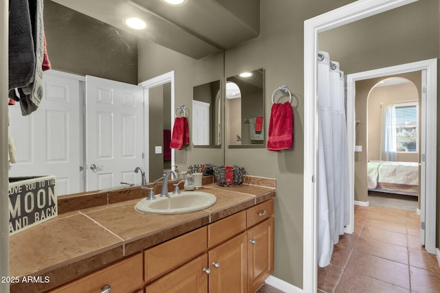 10254 N Demaret Dr, Fountain Hills, AZ 85268 - bathroom with vanity and tile patterned flooring
