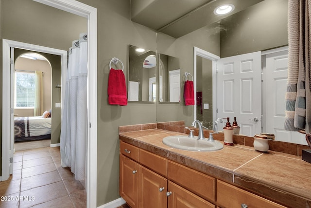 10254 N Demaret Dr, Fountain Hills, AZ 85268 - bathroom with tile patterned flooring and vanity