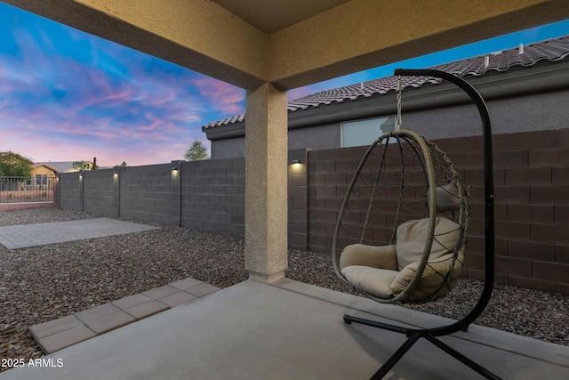 view of patio / terrace with a fenced backyard