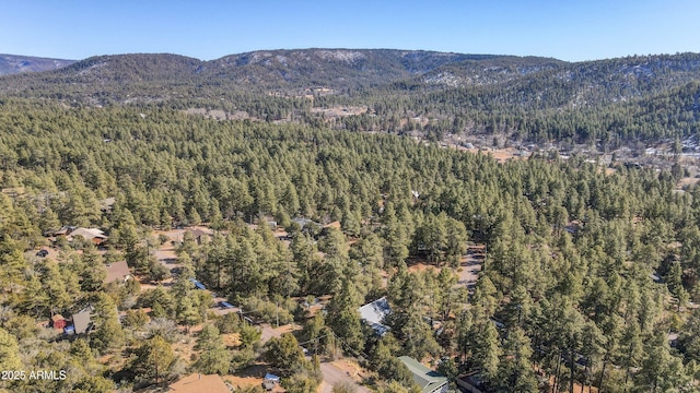 aerial view featuring a mountain view