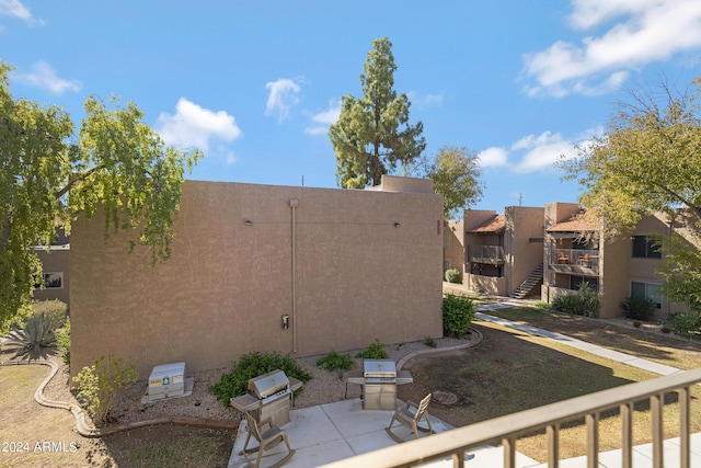 view of property exterior featuring stucco siding