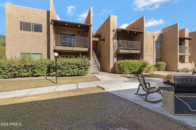 exterior space with stairs