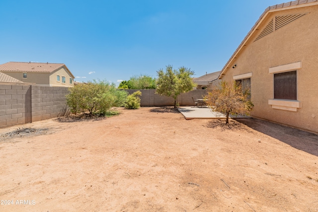 view of yard featuring a patio area