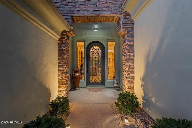 view of doorway to property