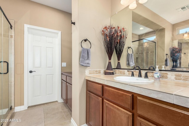 815 E Laddoos Ave, San Tan Valley, AZ 85140 - full bath featuring visible vents, vanity, and a shower stall