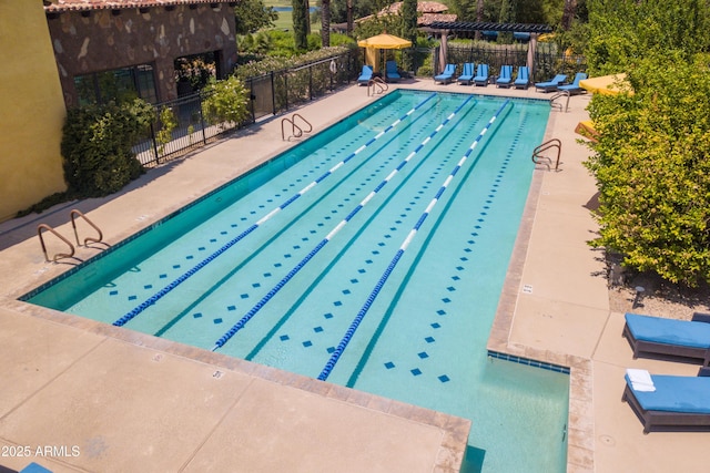 815 E Laddoos Ave, San Tan Valley, AZ 85140 - community pool featuring fence, a pergola, and a patio