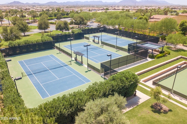 815 E Laddoos Ave, San Tan Valley, AZ 85140 - view of sport court with fence and a mountain view