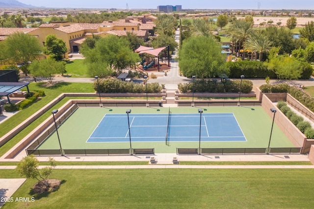 815 E Laddoos Ave, San Tan Valley, AZ 85140 - view of sport court featuring fence and a lawn