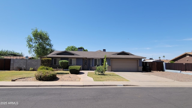 5539 E Dragoon Ave, Mesa, AZ 85206 - ranch-style house with a garage, concrete driveway, and brick siding