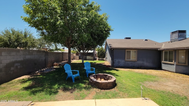 5539 E Dragoon Ave, Mesa, AZ 85206 - view of yard with a fire pit