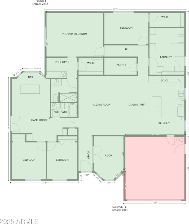 5539 E Dragoon Ave, Mesa, AZ 85206 - view of property floor plan