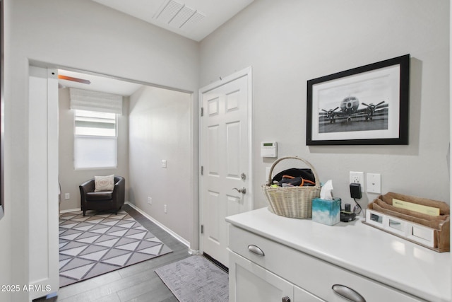 bathroom featuring wood-type flooring