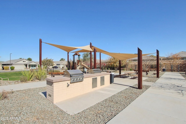 view of patio / terrace featuring area for grilling