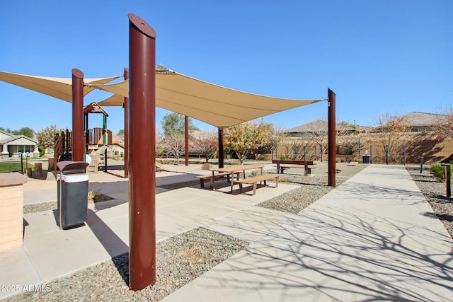 view of home's community with a playground