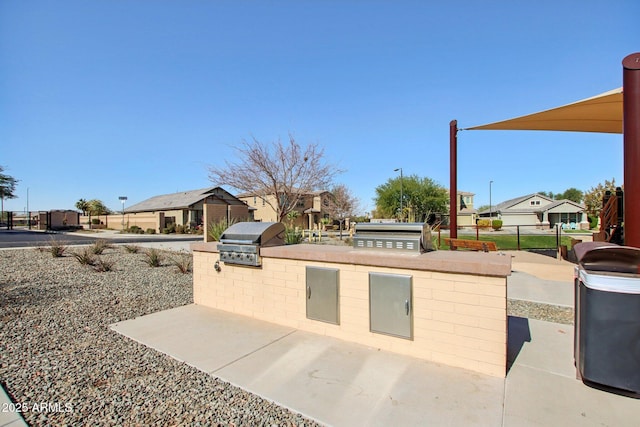 view of patio / terrace featuring a grill and area for grilling