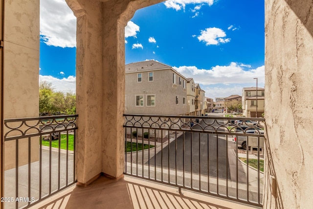 balcony with a residential view