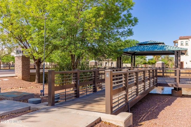 view of property's community with a gazebo