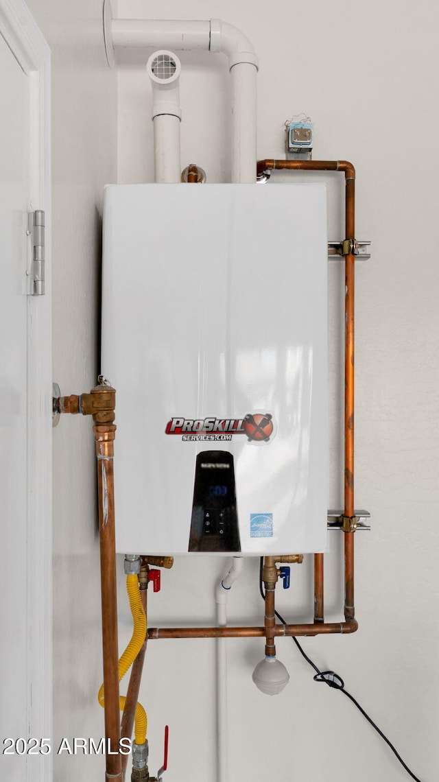 utilities featuring tankless water heater