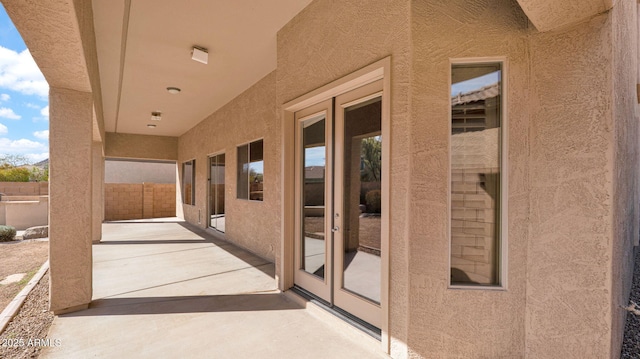 view of patio with fence