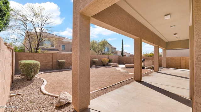view of patio featuring a fenced backyard
