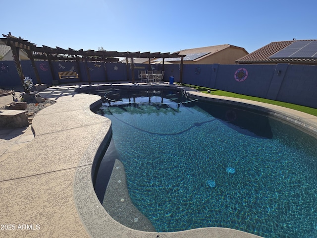 16210 W Durango St, Goodyear, AZ 85338 - view of swimming pool with a pergola, a fenced backyard, and a patio area