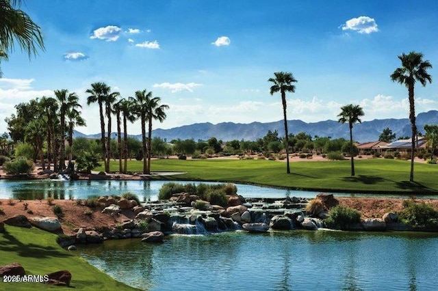 property view of water with a mountain view