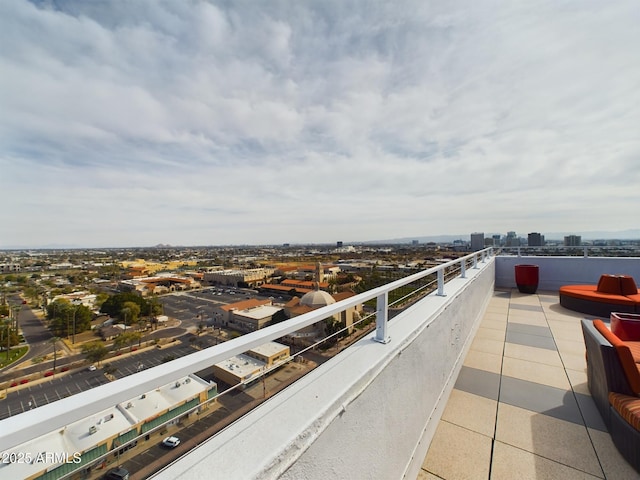 balcony featuring a city view