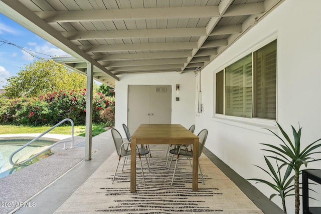 view of patio / terrace featuring outdoor dining space